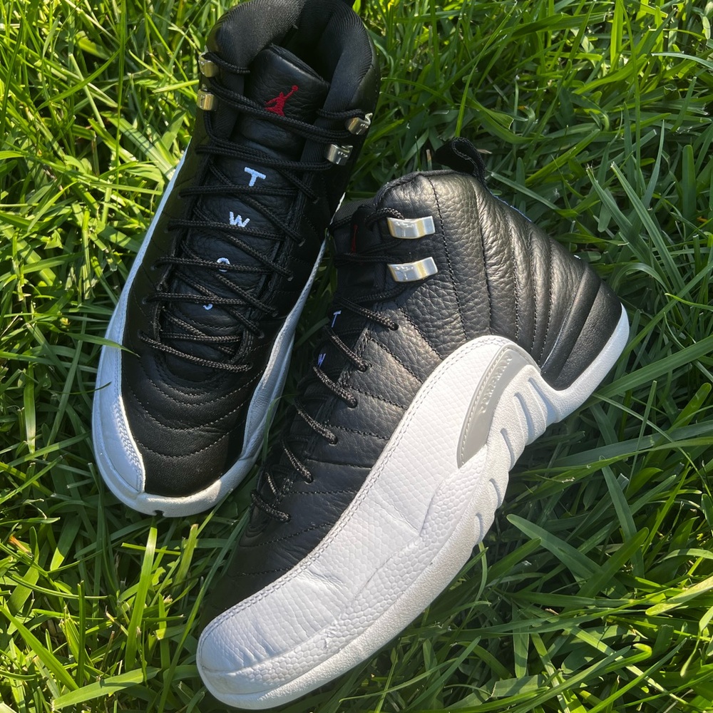 CLEAN Air Jordan 12 Retro XII size 8.5 Black Shoes Womens 2022